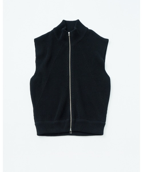benine9（ビーナイン）の「benine 9 Diagonal Striped Drivers Knit Vest（ベスト・メンズ・ホワイト/ブラック・SMALL/LARGE/MEDIUM）」の2枚目の写真