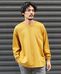 ルーズフィットクルーネック長袖ロンTカットソー