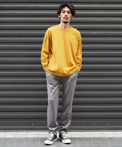 jiggys shop(ジギーズショップ)の「ルーズフィットクルーネック長袖ロンTカットソー(Tシャツ/カットソー・メンズ・ブラック/ブラウン系その他/ホワイト/パープル系その他/マスタード/ブルー系その他・MEDIUM/LARGE/X-LARGE)」の9枚目の写真