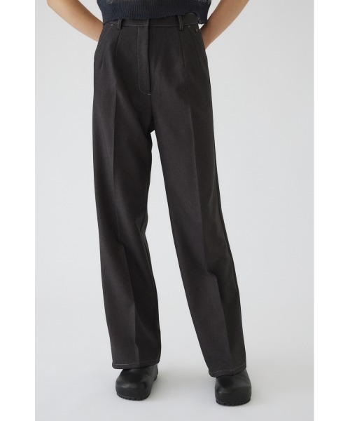 RIM.ARK（リムアーク）の「Fake denim PT フェイクデニムパンツ（スラックス・レディース・インディゴブルー/ブラック/グレー・38/36）」の8枚目の写真