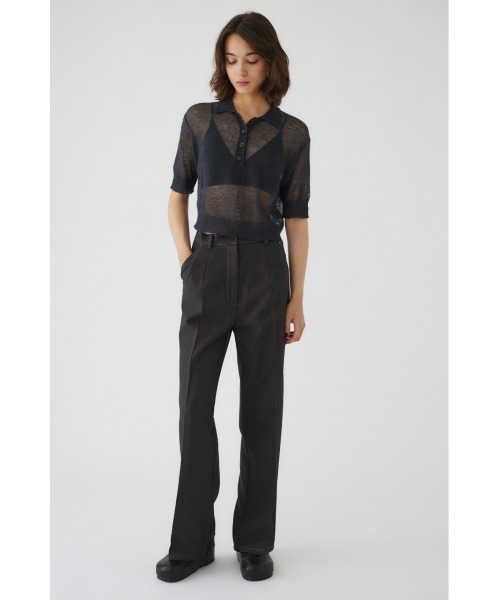 RIM.ARK（リムアーク）の「Fake denim PT フェイクデニムパンツ（スラックス・レディース・インディゴブルー/ブラック/グレー・38/36）」の10枚目の写真