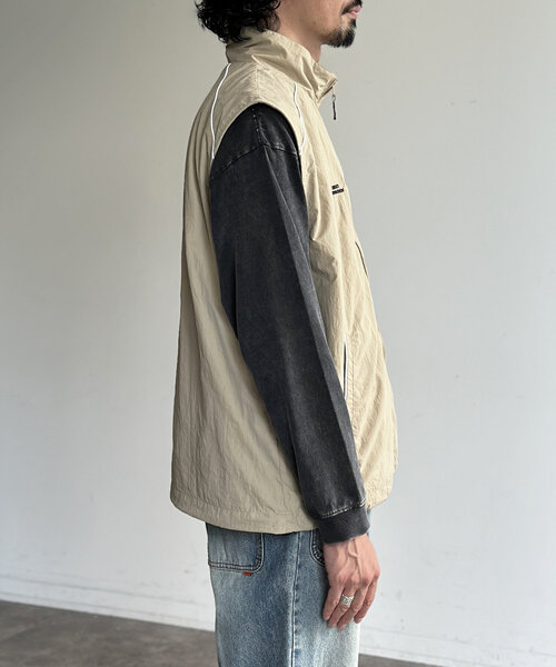CPCM（シーピーシーエム）の「胸刺繍ナイロンベスト（ベスト・メンズ・グリーン/ベージュ/ネイビー/ブラック・MEDIUM/LARGE）」の9枚目の写真