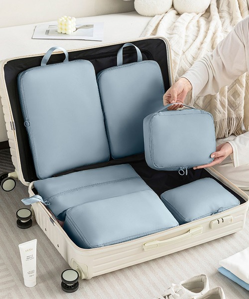 2タイプ展開】トラベルポーチ＆圧縮袋セット / 撥水機能付き（トラベル