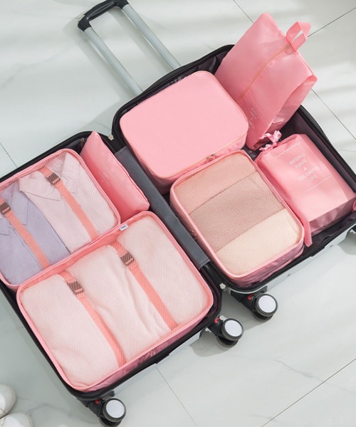 2タイプ展開】トラベルポーチ＆圧縮袋セット / 撥水機能付き（トラベル