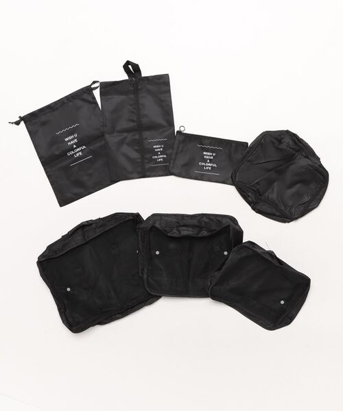 セール】【2タイプ展開】トラベルポーチ＆圧縮袋セット / 撥水機能付き