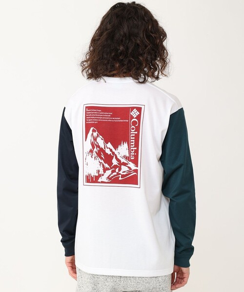 Columbia（コロンビア）の「Columbia/ アーバンハイクロングスリーブTシャツ /コロンビア /長袖 /速乾（Tシャツ/カットソー・メンズ・ブラック/グリーン/ホワイト系その他/ホワイト/ブルー系その他/ネイビー/ベージュ・L/XL/M/S）」の2枚目の写真