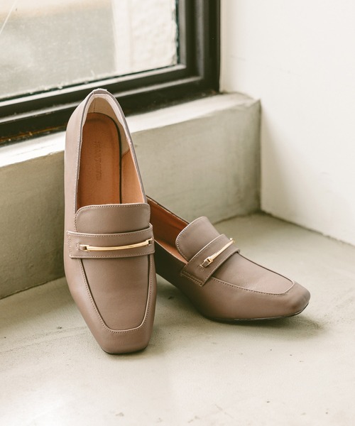 GLOBAL WORK（グローバルワーク）の「らくっションヒールローファー/136033（ローファー・レディース・ブラック系9/ブラック/ベージュ/アイボリー系7/ブラック系/アイボリー系8/ダークブラウン/ベージュ系その他3・MEDIUM/SMALL/LARGE）」の5枚目の写真