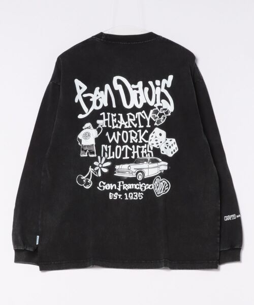 Right-on（ライトオン）の「【BEN DAVIS】別注 グラフィックロンT（Tシャツ/カットソー・メンズ・ホワイト/ブラック・M/L/XL）」の3枚目の写真