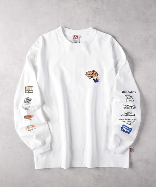 Right-on（ライトオン）の「【BEN DAVIS】別注 グラフィックロンT（Tシャツ/カットソー・メンズ・ホワイト/ブラック・M/L/XL）」の6枚目の写真