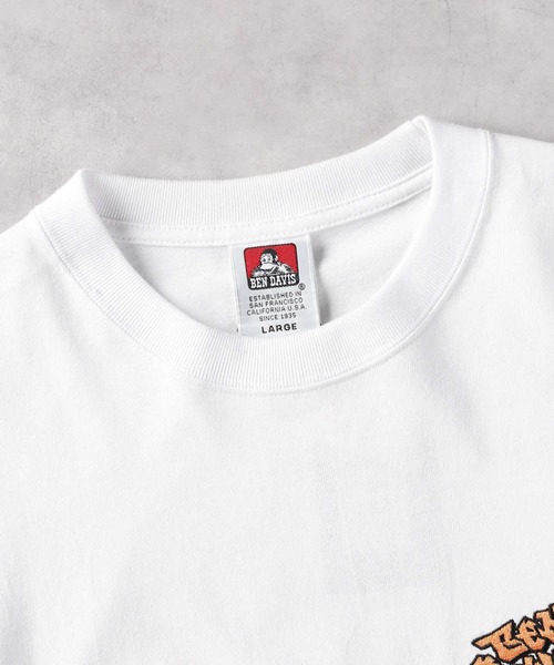 Right-on（ライトオン）の「【BEN DAVIS】別注 グラフィックロンT（Tシャツ/カットソー・メンズ・ホワイト/ブラック・M/L/XL）」の7枚目の写真