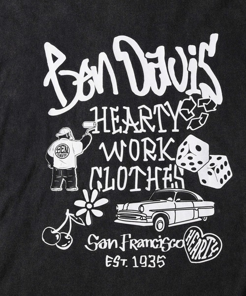 Right-on（ライトオン）の「【BEN DAVIS】別注 グラフィックロンT（Tシャツ/カットソー・メンズ・ホワイト/ブラック・M/L/XL）」の17枚目の写真