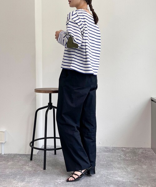 fredy emue（フレディエミュ）の「ボーダーハートパッチクロップドロンTシャツ（Tシャツ/カットソー・レディース・ピンク系その他/ホワイト系その他/ブラック系その他/ホワイト系その他2・38）」の9枚目の写真