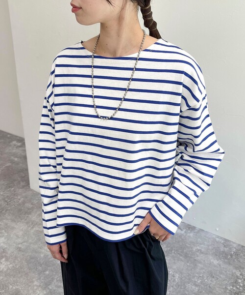 fredy emue（フレディエミュ）の「ボーダーハートパッチクロップドロンTシャツ（Tシャツ/カットソー・レディース・ピンク系その他/ホワイト系その他/ブラック系その他/ホワイト系その他2・38）」の16枚目の写真