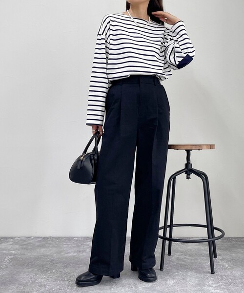 fredy emue（フレディエミュ）の「ボーダーハートパッチクロップドロンTシャツ（Tシャツ/カットソー・レディース・ピンク系その他/ホワイト系その他/ブラック系その他/ホワイト系その他2・38）」の18枚目の写真