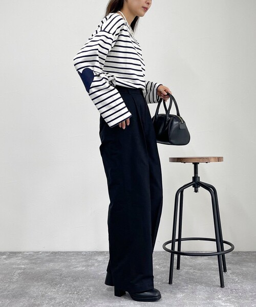 fredy emue（フレディエミュ）の「ボーダーハートパッチクロップドロンTシャツ（Tシャツ/カットソー・レディース・ピンク系その他/ホワイト系その他/ブラック系その他/ホワイト系その他2・38）」の19枚目の写真