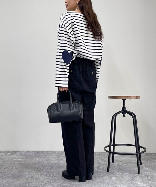 fredy emue（フレディエミュ）の「ボーダーハートパッチクロップドロンTシャツ（Tシャツ/カットソー・レディース・ピンク系その他/ホワイト系その他/ブラック系その他/ホワイト系その他2・38）」の20枚目の写真