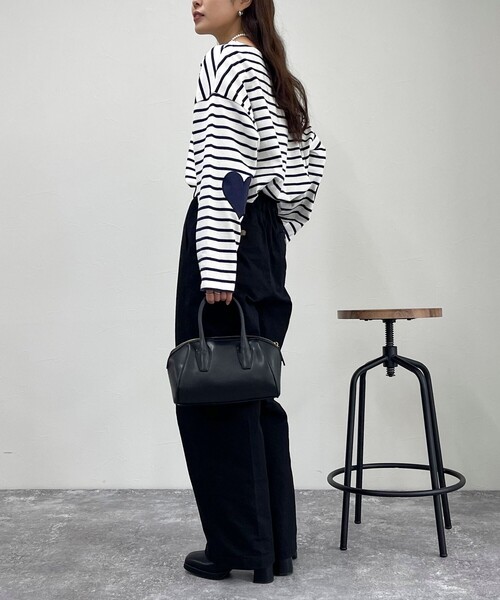 fredy emue（フレディエミュ）の「ボーダーハートパッチクロップドロンTシャツ（Tシャツ/カットソー・レディース・ピンク系その他/ホワイト系その他/ブラック系その他/ホワイト系その他2・38）」の21枚目の写真