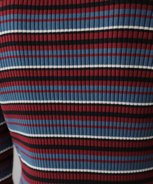 FREE'S MART（フリーズマート）の「マルチボーダーレースアップニット（ニット/セーター・レディース・ブルー/ブラック・FREE）」の22枚目の写真