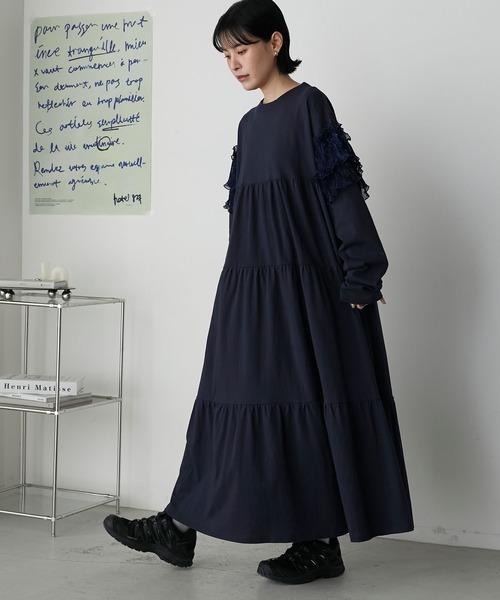 【新品】LOKITHO ワンピース ドレス シルク100% フリル ベアトップ trim_ofany_itemb510065a088f11f