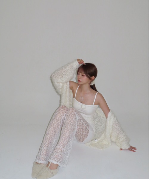 MAINLYTRULY（メインリィトゥルリィ）の「レース フレア パンツ（その他パンツ・レディース・ホワイト・FREE）」の4枚目の写真