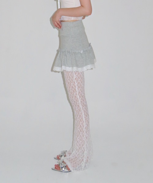 MAINLYTRULY（メインリィトゥルリィ）の「レース フレア パンツ（その他パンツ・レディース・ホワイト・FREE）」の5枚目の写真