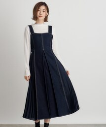 grove | デニムサイドプリーツジャンドレ(ワンピース)