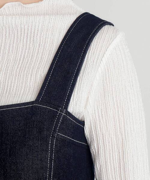 grove（グローブ）の「デニムサイドプリーツジャンドレ（ワンピース・レディース・ネイビー/ブラック・01/02/03/04/05）」の15枚目の写真