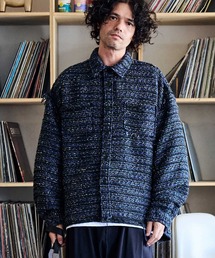 Pachman パハマン　ネイビー　ツイードブラウス トップス シャツ/ブラウス（ブルー・ネイビー/青色系・ツイード