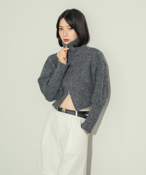 タートルネックジップアップニット（ニット/セーター）｜NEUNA（ヌナ）