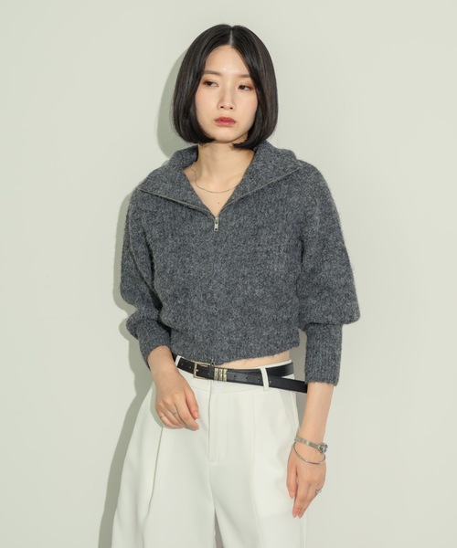 タートルネックジップアップニット（ニット/セーター）｜NEUNA（ヌナ）