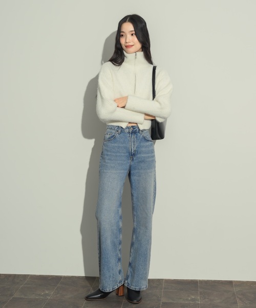 タートルネックジップアップニット（ニット/セーター）｜NEUNA（ヌナ）