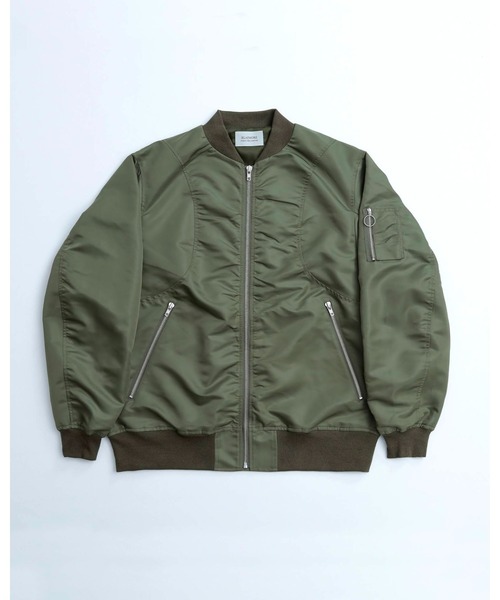 BLAYMORE（ブレイモア）の「【BLAYMORE】 Wave Gathers MA-1 / ギャザー仕様 ウェーブ切替 フライトジャケット（MA-1・メンズ・カーキ・FREE）」の22枚目の写真