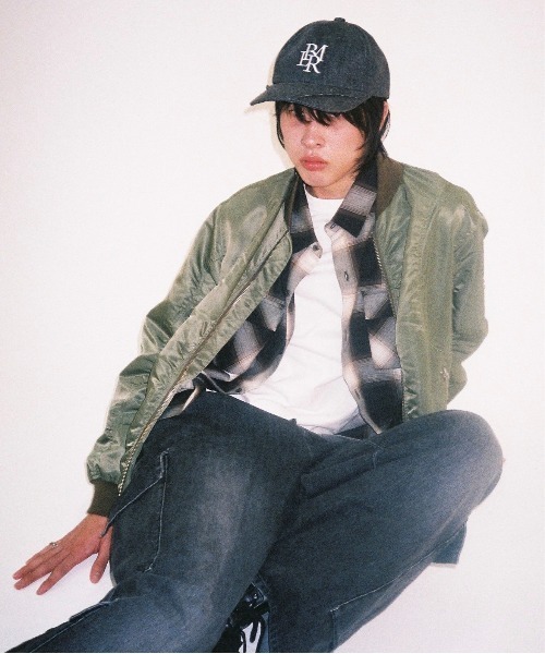 BLAYMORE（ブレイモア）の「【BLAYMORE】 Wave Gathers MA-1 / ギャザー仕様 ウェーブ切替 フライトジャケット（MA-1・メンズ・カーキ・FREE）」の21枚目の写真