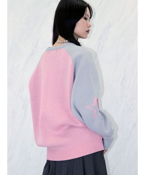 jouetie（ジュエティ）の「グランジラグランルーズニット（ニット/セーター・レディース・アイボリー/ネイビー/ピンク・MEDIUM）」の17枚目の写真