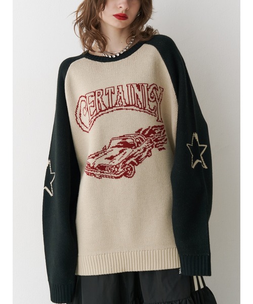 【セール】グランジラグランルーズニット（ニット/セーター）｜jouetie（ジュエティ）