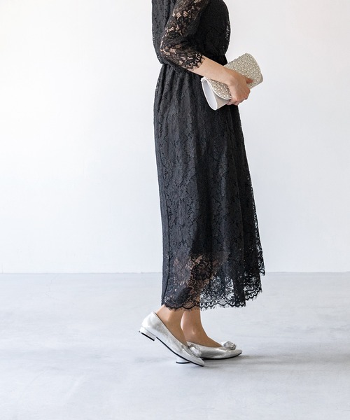 menue(メヌエ)の「ローズモチーフ ローヒール パンプス(パンプス・レディース・ピンク/シルバー/ブラック・24.0cm/23.0cm/22.5cm/22.0cm/21.5cm/26.0cm/25.5cm/25.0cm/24.5cm/23.5cm)」の10枚目の写真
