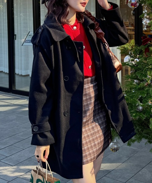 【セール】ミディアム丈 スタンドネック コート（ダウンジャケット/コート）｜efill（エフィル）