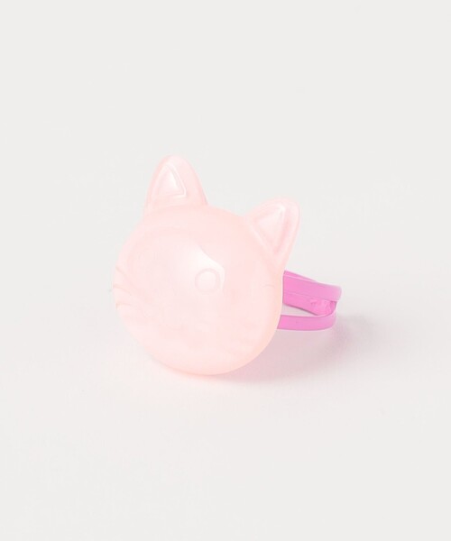green label relaxing(グリーンレーベルリラクシング)の「<Milk&Soda> MEOW リング / 指輪 / キッズ(リング・キッズ・ライトピンク/ライム・FREE)」の5枚目の写真