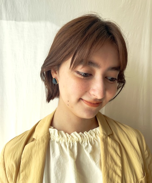 ciite'(シーテ)の「マーブルストーン ピアス (両耳用)(ピアス(両耳用)・レディース・グレー/ブラウン/アイボリー/オレンジ/ネイビー・FREE)」の13枚目の写真