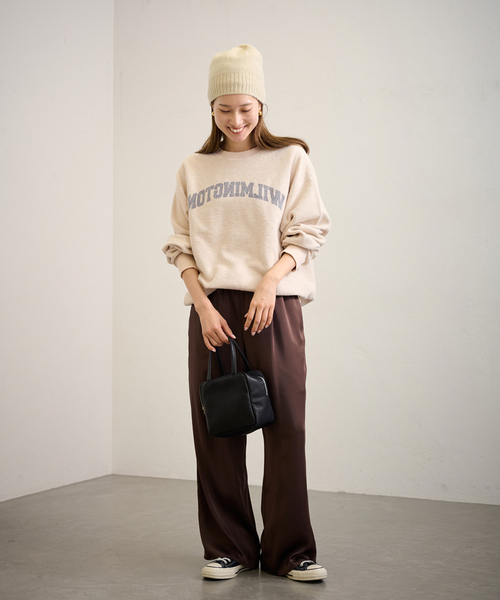 FRAMeWORK（フレームワーク）の「ASAUCE MELER/アソースメレ ミドルゲージカシミヤコンパクトワッチ（ニットキャップ/ビーニー・レディース・チャコールグレー/アイボリー・FREE）」の10枚目の写真