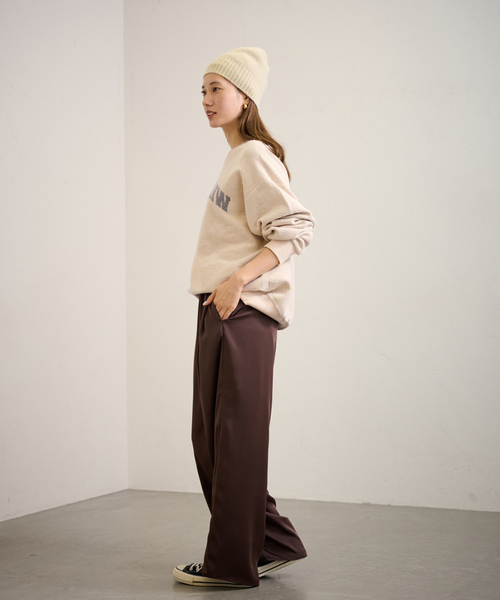 FRAMeWORK（フレームワーク）の「ASAUCE MELER/アソースメレ ミドルゲージカシミヤコンパクトワッチ（ニットキャップ/ビーニー・レディース・チャコールグレー/アイボリー・FREE）」の11枚目の写真
