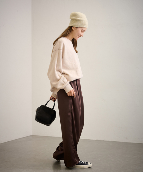 FRAMeWORK（フレームワーク）の「ASAUCE MELER/アソースメレ ミドルゲージカシミヤコンパクトワッチ（ニットキャップ/ビーニー・レディース・チャコールグレー/アイボリー・FREE）」の12枚目の写真