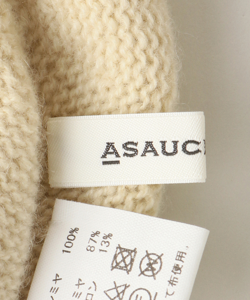 FRAMeWORK（フレームワーク）の「ASAUCE MELER/アソースメレ ミドルゲージカシミヤコンパクトワッチ（ニットキャップ/ビーニー・レディース・チャコールグレー/アイボリー・FREE）」の18枚目の写真