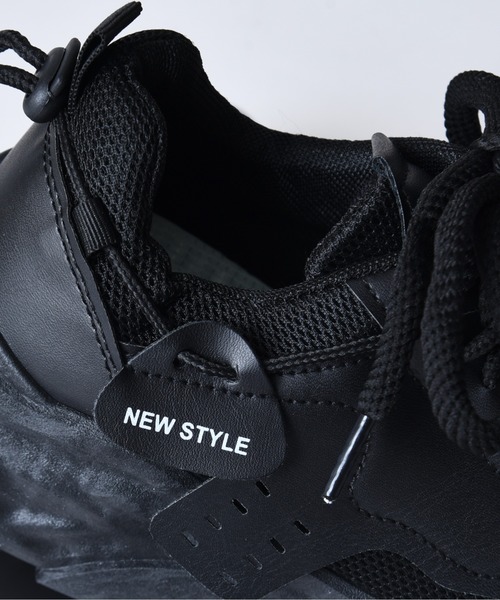 CALIFORNIA OUTFITTERS（カリフォルニア アウトフィッターズ）の「3-9D28 ダッドシューズ ダッドスニーカー 厚底　トラックソール（スニーカー・メンズ・ブラック・44/42/40）」の7枚目の写真