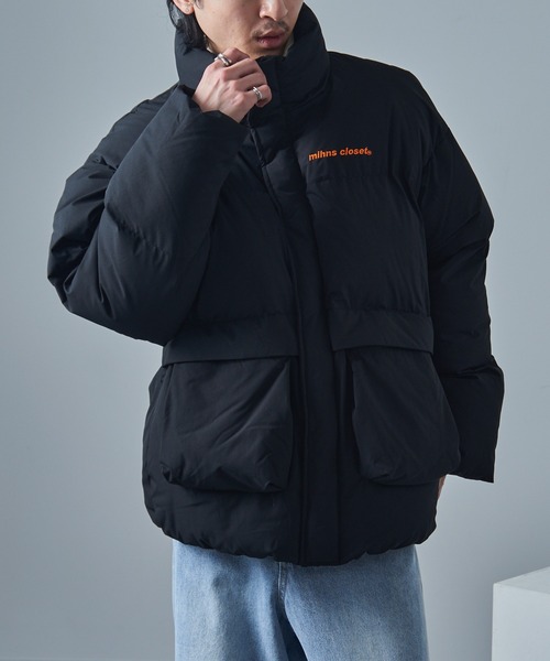 mihns closet（ミンズクローゼット）の「【mihns closet】ユーティリティポケット中綿 BL 5452705（ダウンジャケット/コート・メンズ・スモーキーグリーン系/ブラック/オフホワイト・M/L/LL）」の16枚目の写真