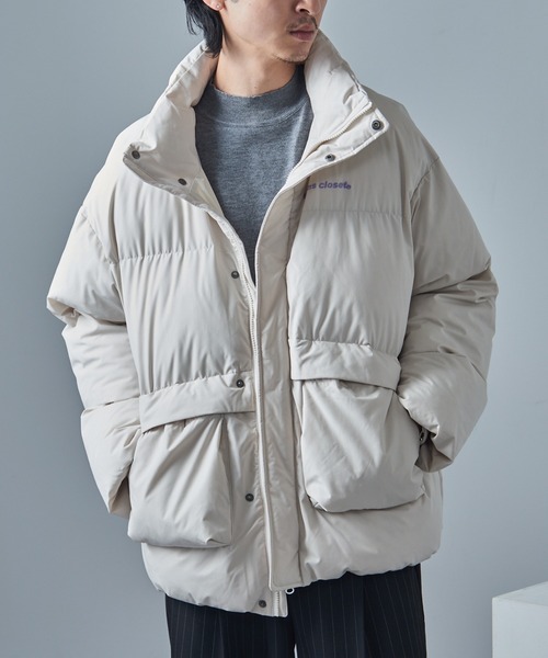 mihns closet（ミンズクローゼット）の「【mihns closet】ユーティリティポケット中綿 BL 5452705（ダウンジャケット/コート・メンズ・スモーキーグリーン系/ブラック/オフホワイト・M/L/LL）」の4枚目の写真