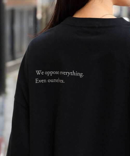 TOKYO CULTUART by BEAMS（トウキョウカルチャートバイビームス）の「来夢来人(天久聖一) / 反対 Long Sleeve Tee Shirt（Tシャツ/カットソー・レディース・ホワイト/グレー/ブラック・LARGE/MEDIUM/X-LARGE）」の20枚目の写真