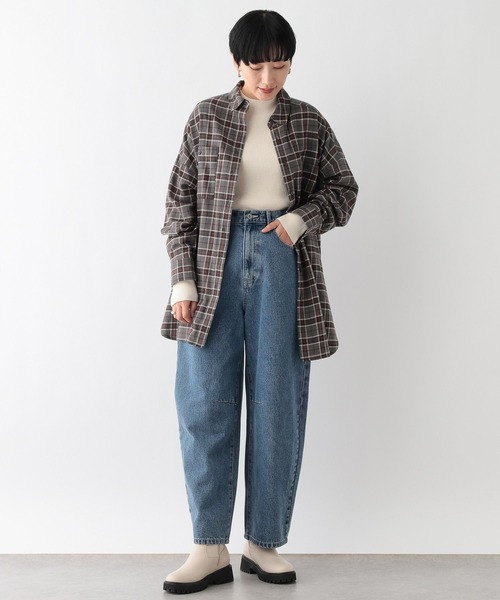 LEPSIM（レプシィム）の「チェックシャツチュニック　253243（チュニック・レディース・グレー系その他/チャコールグレー/ネイビー・FREE）」の16枚目の写真