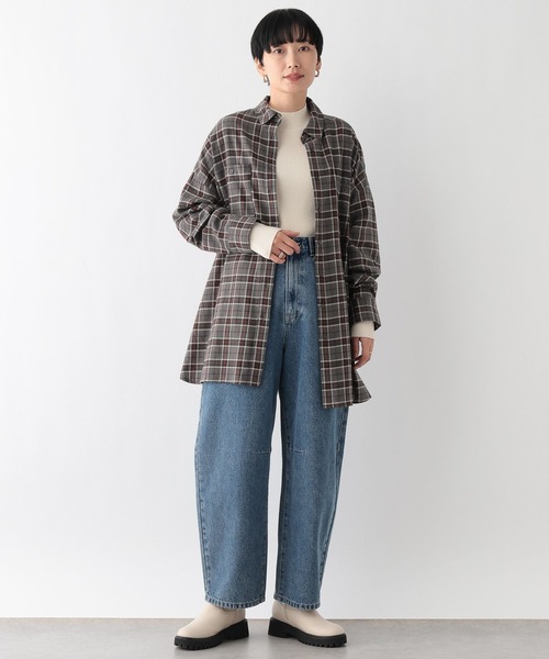 LEPSIM（レプシィム）の「チェックシャツチュニック　253243（チュニック・レディース・グレー系その他/チャコールグレー/ネイビー・FREE）」の17枚目の写真