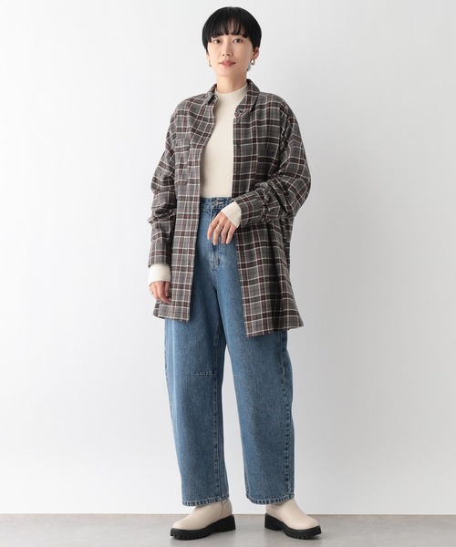 LEPSIM（レプシィム）の「チェックシャツチュニック　253243（チュニック・レディース・グレー系その他/チャコールグレー/ネイビー・FREE）」の18枚目の写真